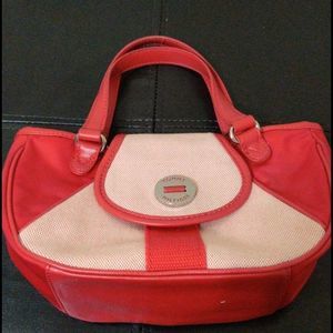 Tommy Hilfiger Red and‎ Beige Small Purse